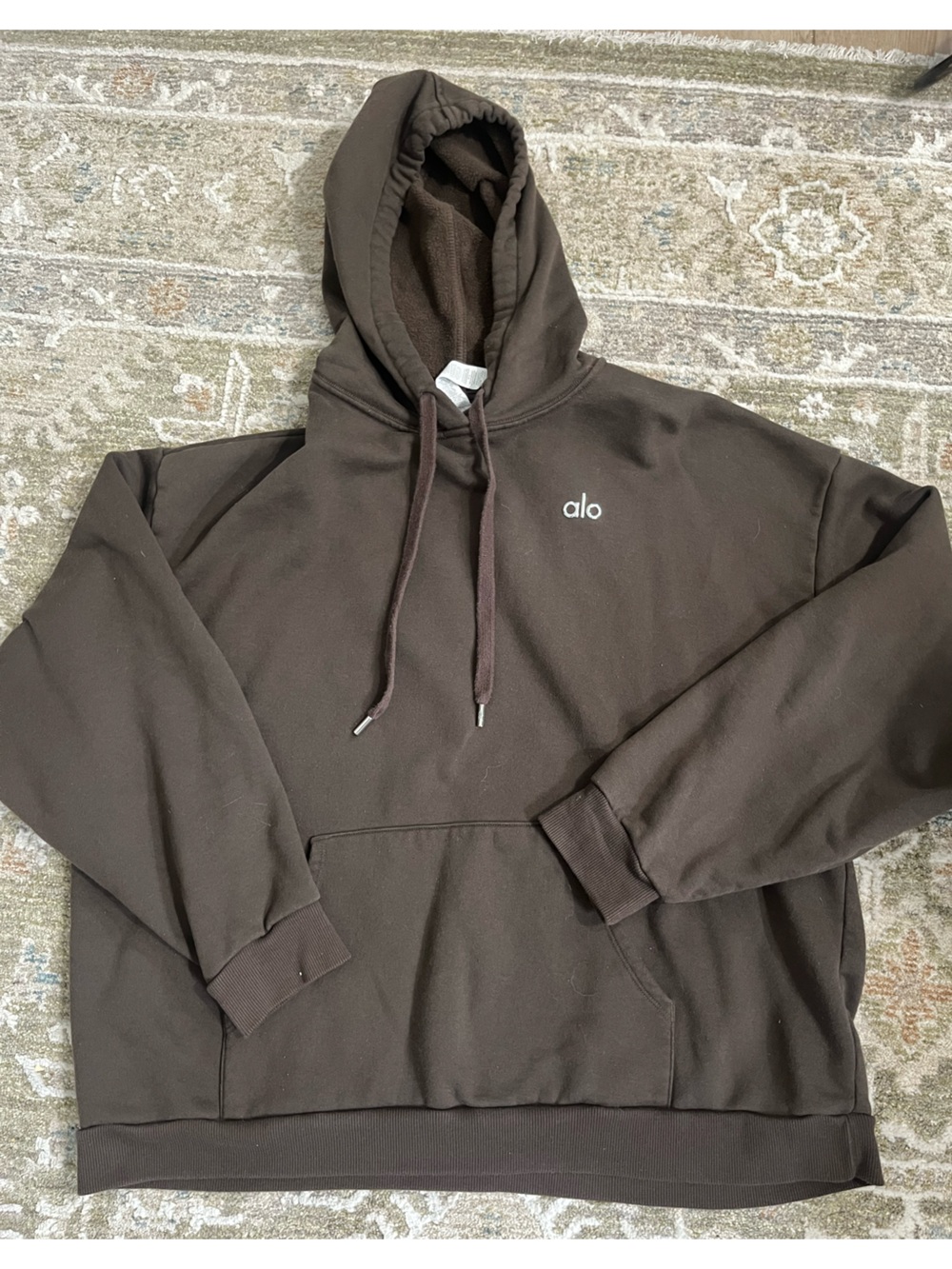 Women’s ALO Yoga Hoodie Sweatshirt in Espresso Brown